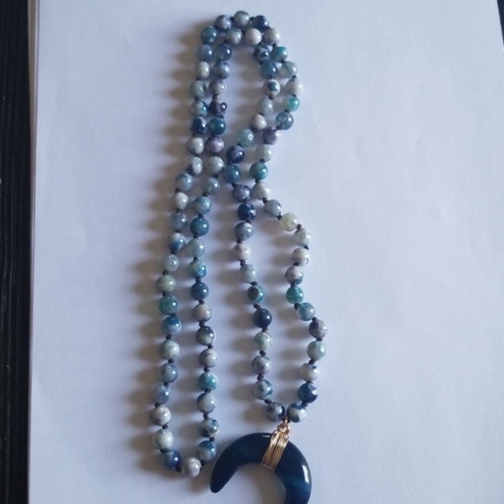 ❤ Semi Precious  Stones statment Necklace❤ - Picture 2 of 8